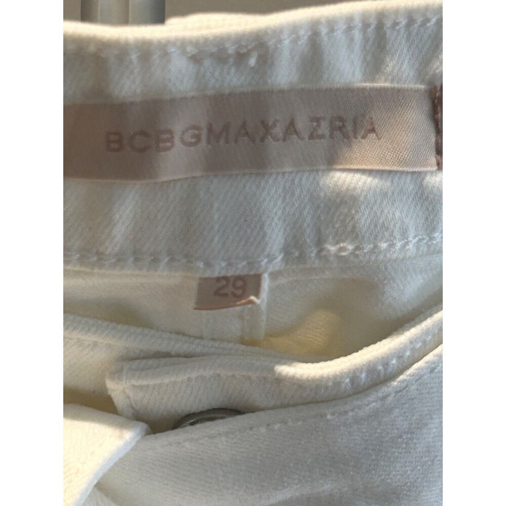 BCBGMAXAZRIA Women's size 29 NWT Jane White Cropped Pants - Picture 3 of 5